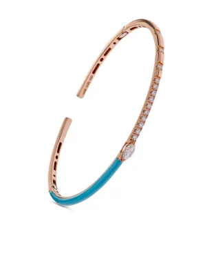 Jewels Aficionado 18Kローズゴールド ダイヤモンド バングル ブレスレット - サムネイル2