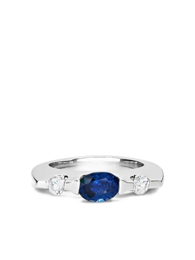 Jewels Aficionado Jewels Aficionado 18Kホワイトゴールド サファイアとダイヤモンド リングの商品画像