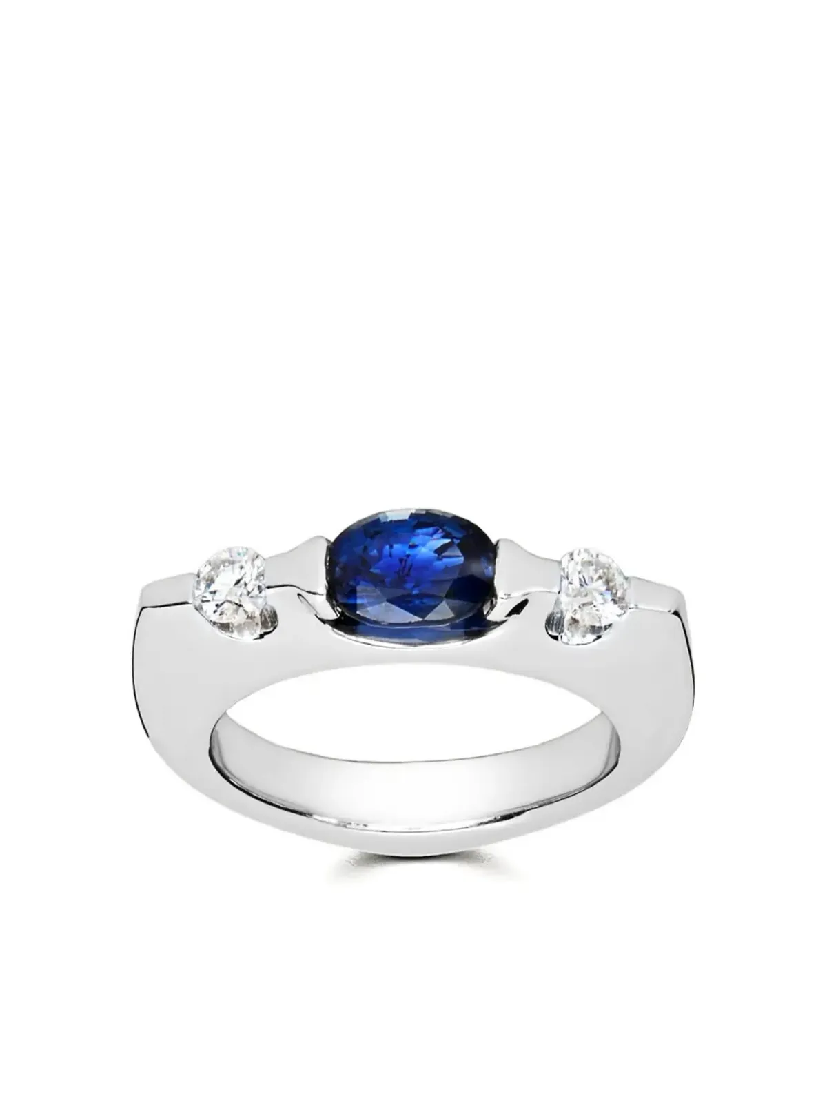 Jewels Aficionado 18Kホワイトゴールド サファイアとダイヤモンド リング - 画像5