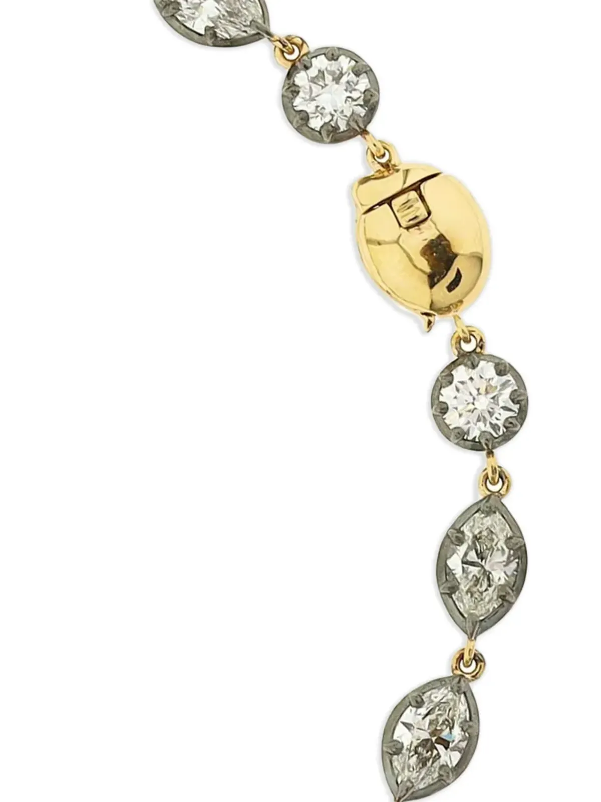 Jewels Aficionado 18K イエローゴールド マルチカット ダイヤモンド ブレスレット - 画像2