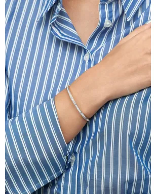 Jewels Aficionado 18Kホワイトゴールド ダイヤモンド マザーオブパール ブレスレット - サムネイル2