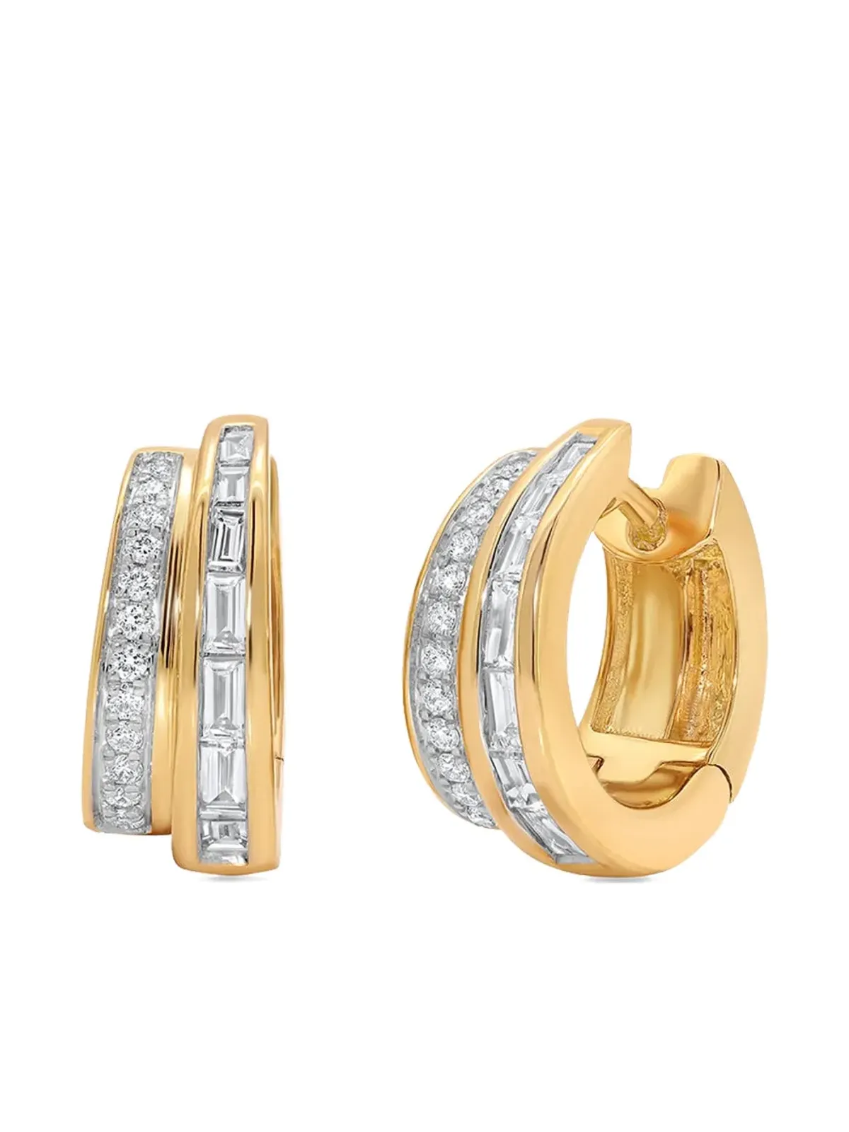 Sara Weinstock 18K イエローゴールド パプア ダイヤモンド イヤリング - 画像2
