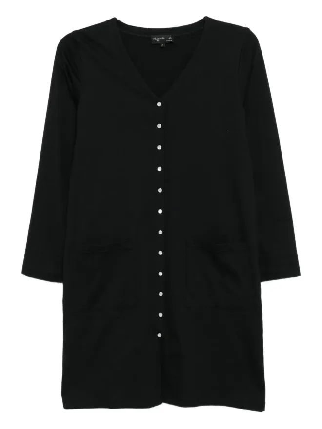 agnès b. agnès b. Vネック コットン カーディガン ドレスの商品画像