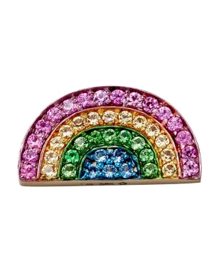 Loquet 14K イエローゴールド サファイア レインボー チャーム（ピンク） - サムネイル1