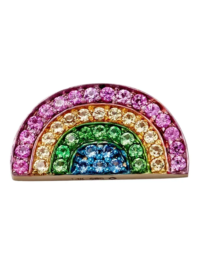 Loquet Loquet 14K イエローゴールド サファイア レインボー チャーム（ピンク）の商品画像