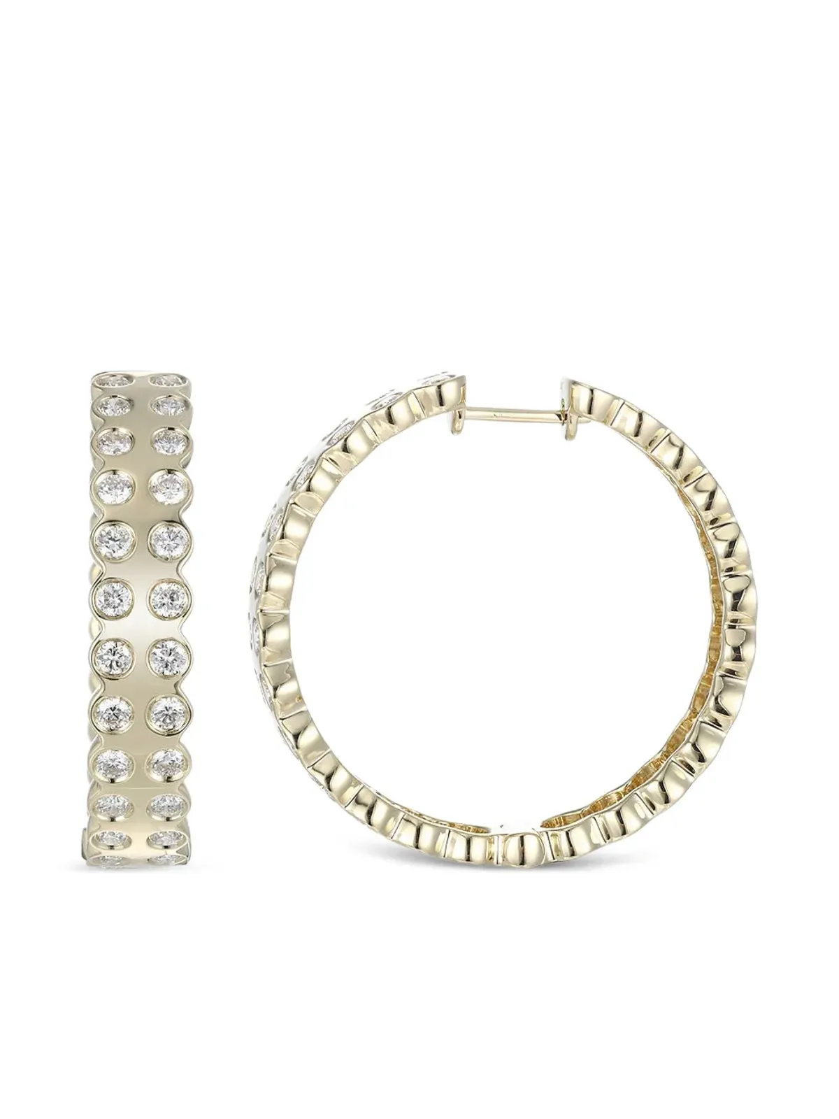 Type Jewelry レゴ ダイヤモンド フープピアス - 画像2