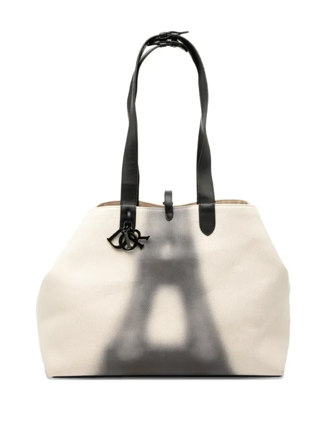 Christian Dior Pre-Owned ビンテージ Christian Dior 2024年 大型キャンバス地 エッフェル塔 Toujours トートバッグ - ホワイトの商品画像