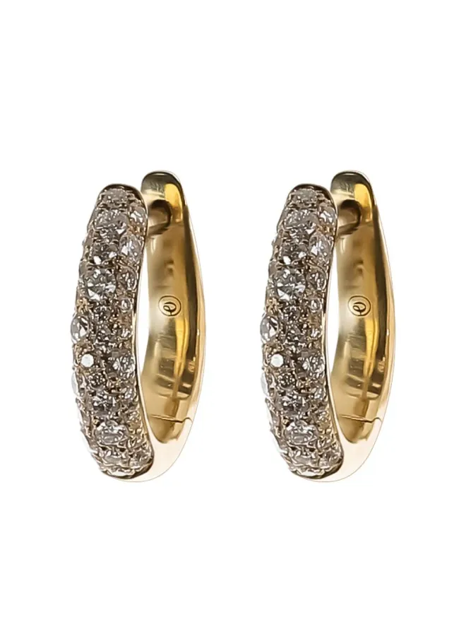 Octavia Elizabeth Octavia Elizabeth 18K yellow gold Cobblestone diamond hoop earringsの商品画像