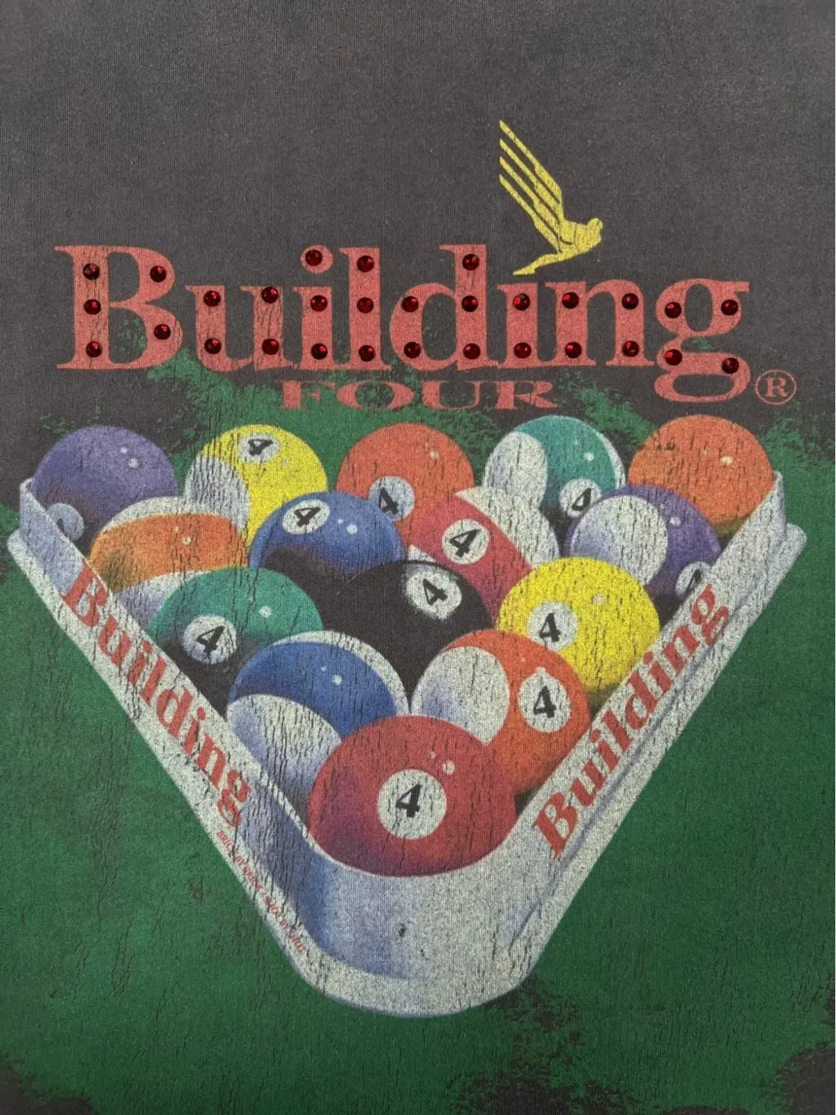 BLDG4 ビリヤード グラフィック Tシャツ - 画像3