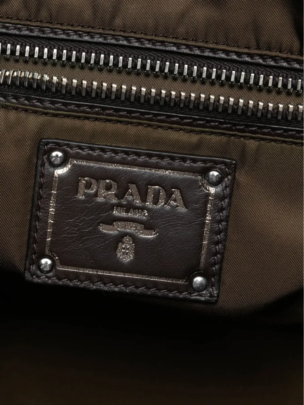 Prada ビンテージ 2000-2025 Tessuto リバーシブル トートバッグ - ブラウン - 画像4