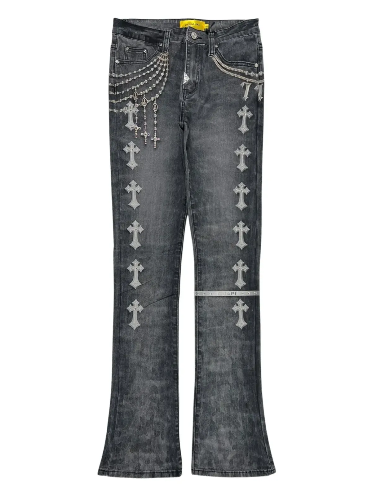 GUAPI Heavens rosary crosses vault jeans - 画像1