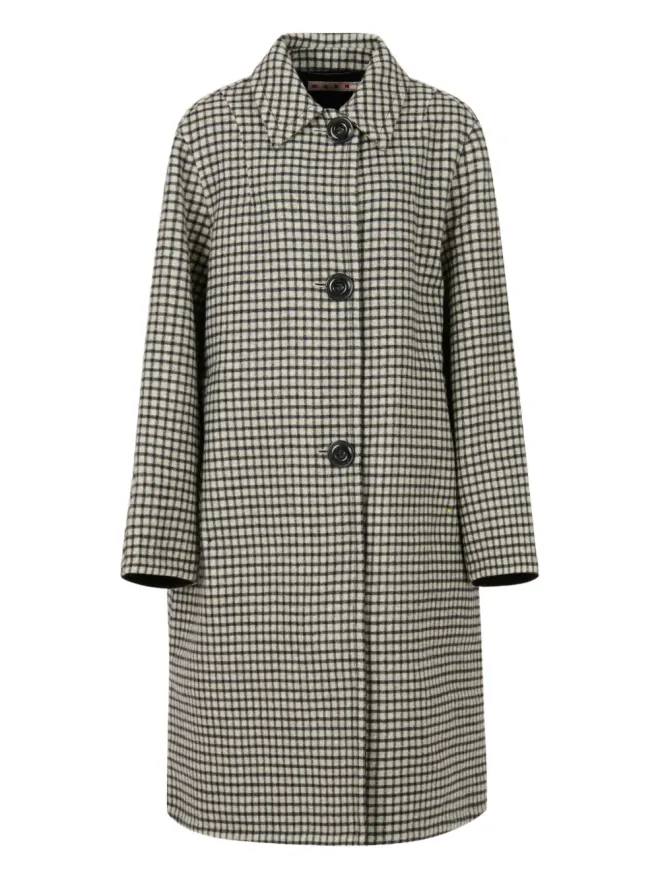 Marni Marni 襟付きチェック柄コートの商品画像