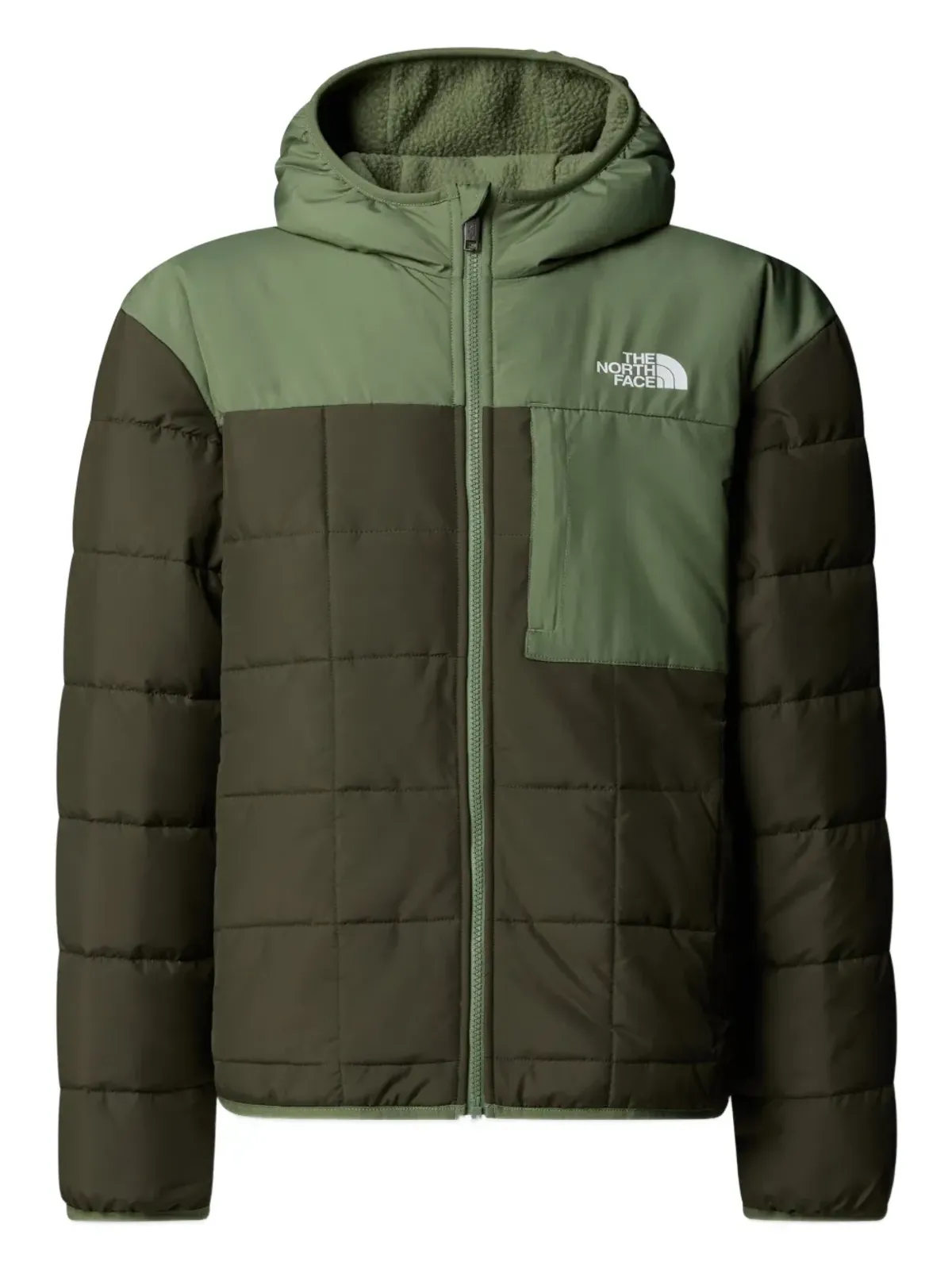 The North Face Kids ロゴ刺繍入りリバーシブルパディッドジャケット - 画像1
