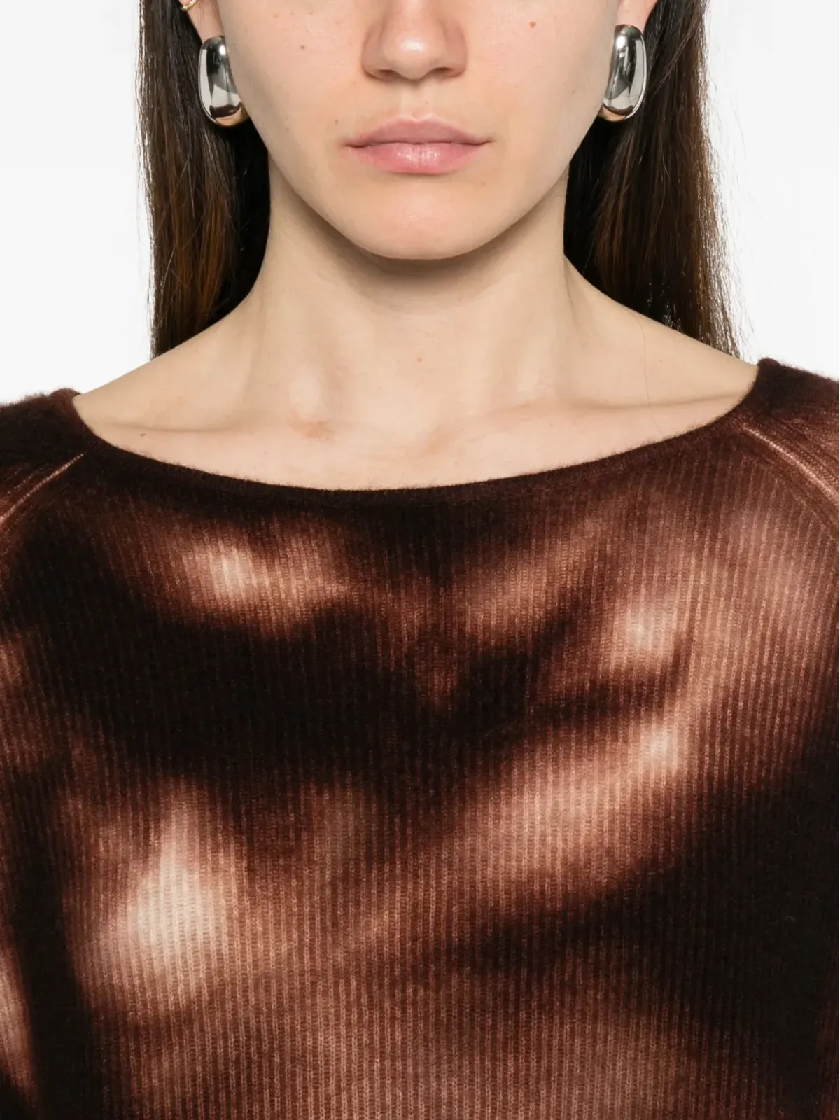 A.N.G.E.L.O. Vintage Upcycling tie-dye sweater - Brown - 画像5
