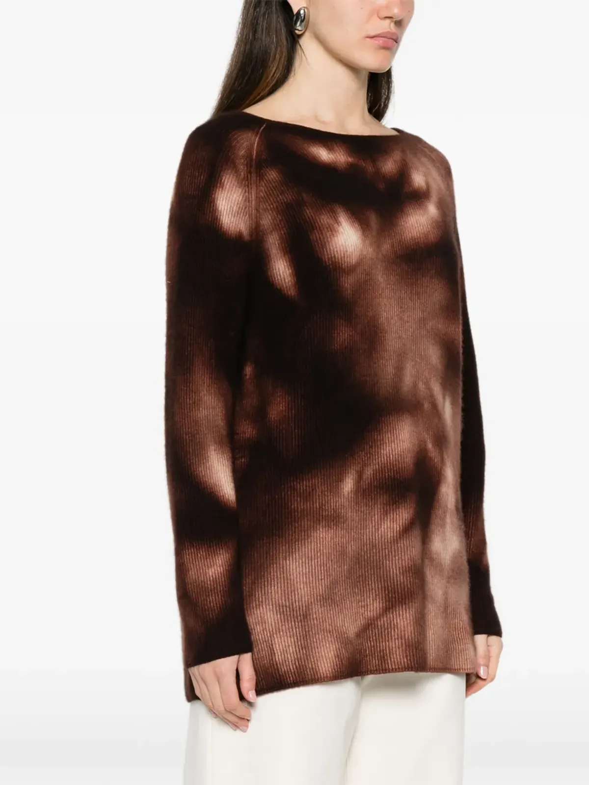 A.N.G.E.L.O. Vintage Upcycling tie-dye sweater - Brown - 画像3