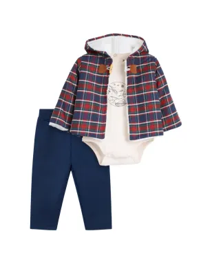 mininio elastic-waist trousers set (set of three) - Blue - サムネイル1