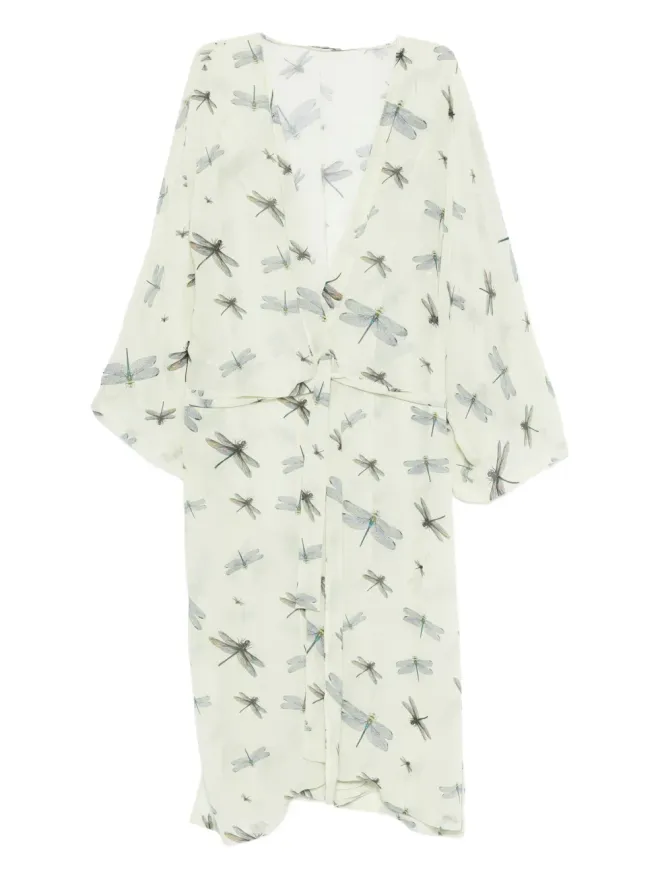 Parlor Parlor dragonfly-print jacket - Greenの商品画像