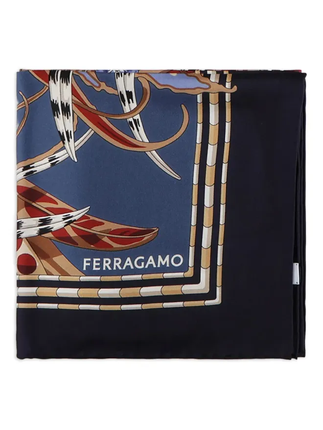FERRAGAMO Ferragamo グラフィックパターン スカーフの商品画像