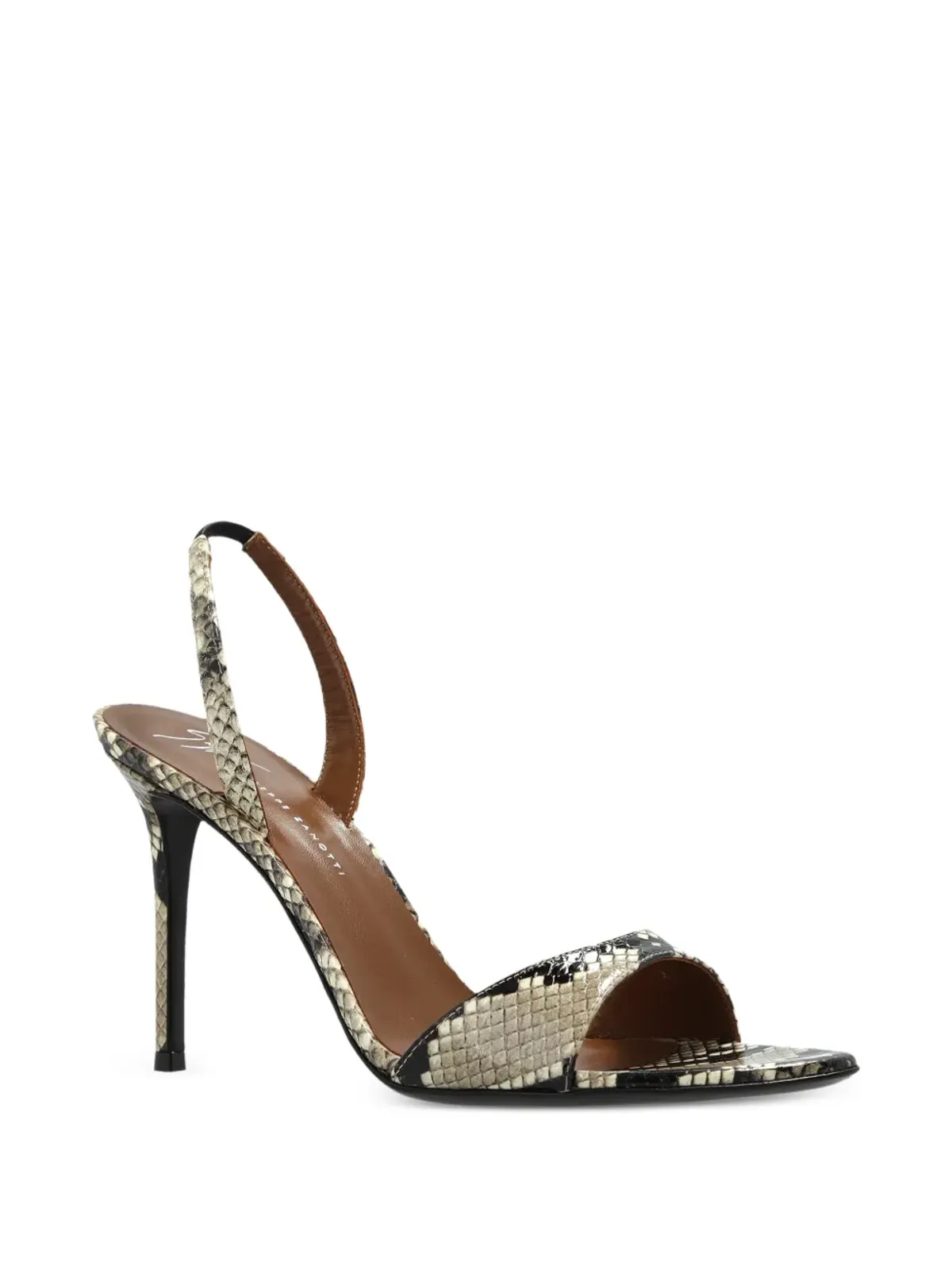 Giuseppe Zanotti ヘビ柄プリント サンダル - 画像2
