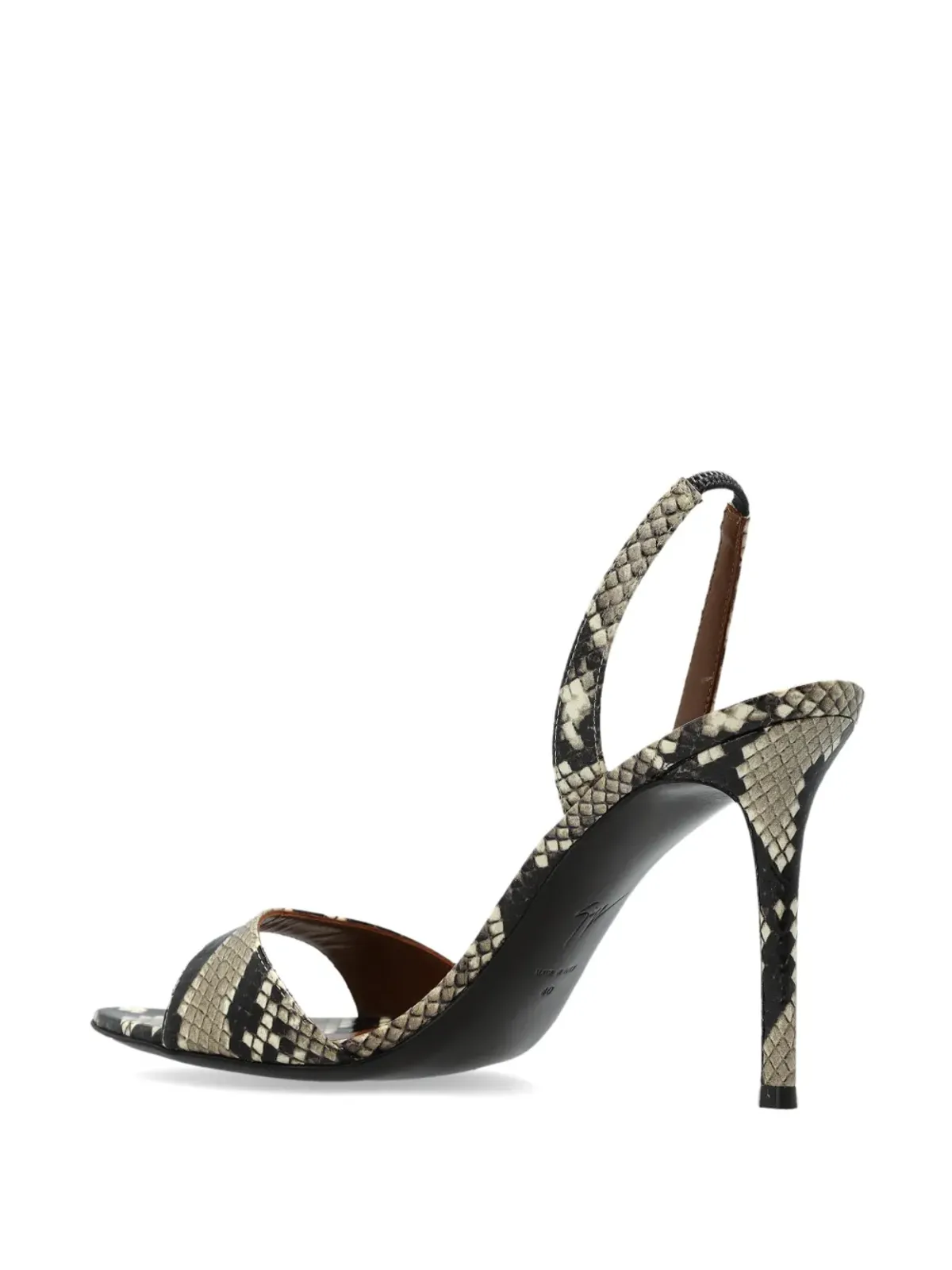 Giuseppe Zanotti ヘビ柄プリント サンダル - 画像3