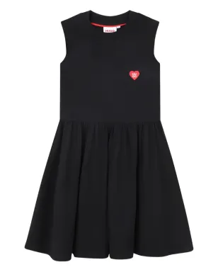 HUGO KIDS heart-detail sleeveless dress - Black - サムネイル1