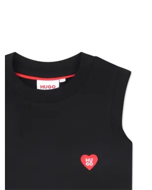HUGO KIDS heart-detail sleeveless dress - Black - サムネイル3