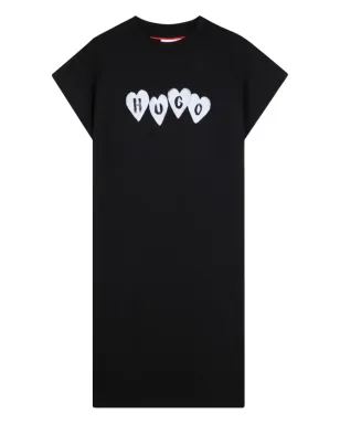 HUGO KIDS ハート柄グラフィックTシャツドレス - サムネイル1