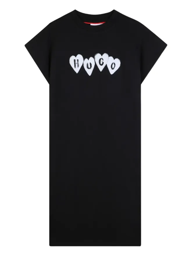 HUGO KIDS HUGO KIDS ハート柄グラフィックTシャツドレスの商品画像