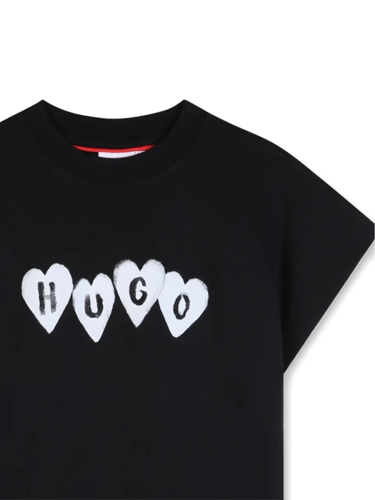HUGO KIDS ハート柄グラフィックTシャツドレス - 画像3