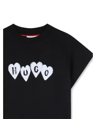 HUGO KIDS ハート柄グラフィックTシャツドレス - サムネイル3