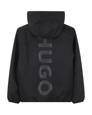 HUGO KIDS hooded zip-up coat - Black - サムネイル2