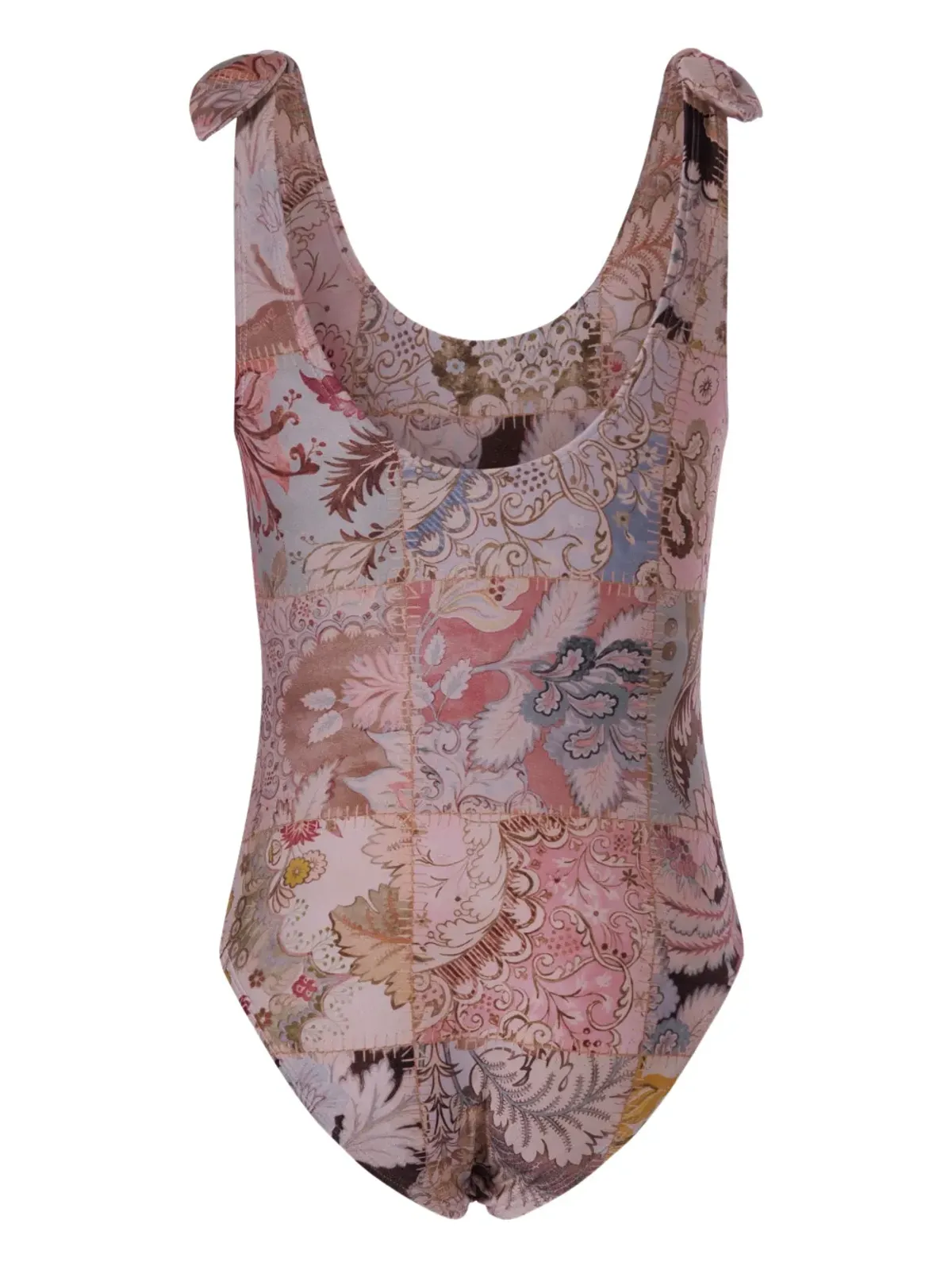 ZIMMERMANN Kids タイストラップ花柄水着 - ピンク - 画像2