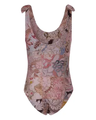 ZIMMERMANN Kids タイストラップ花柄水着 - ピンク - サムネイル2