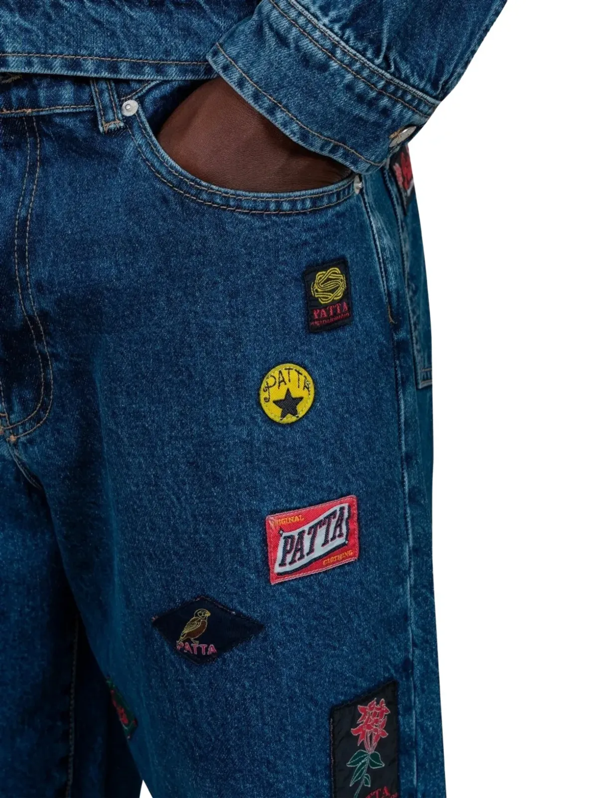 PATTA パッチワーク柄ラベル付きパンツ - 画像5