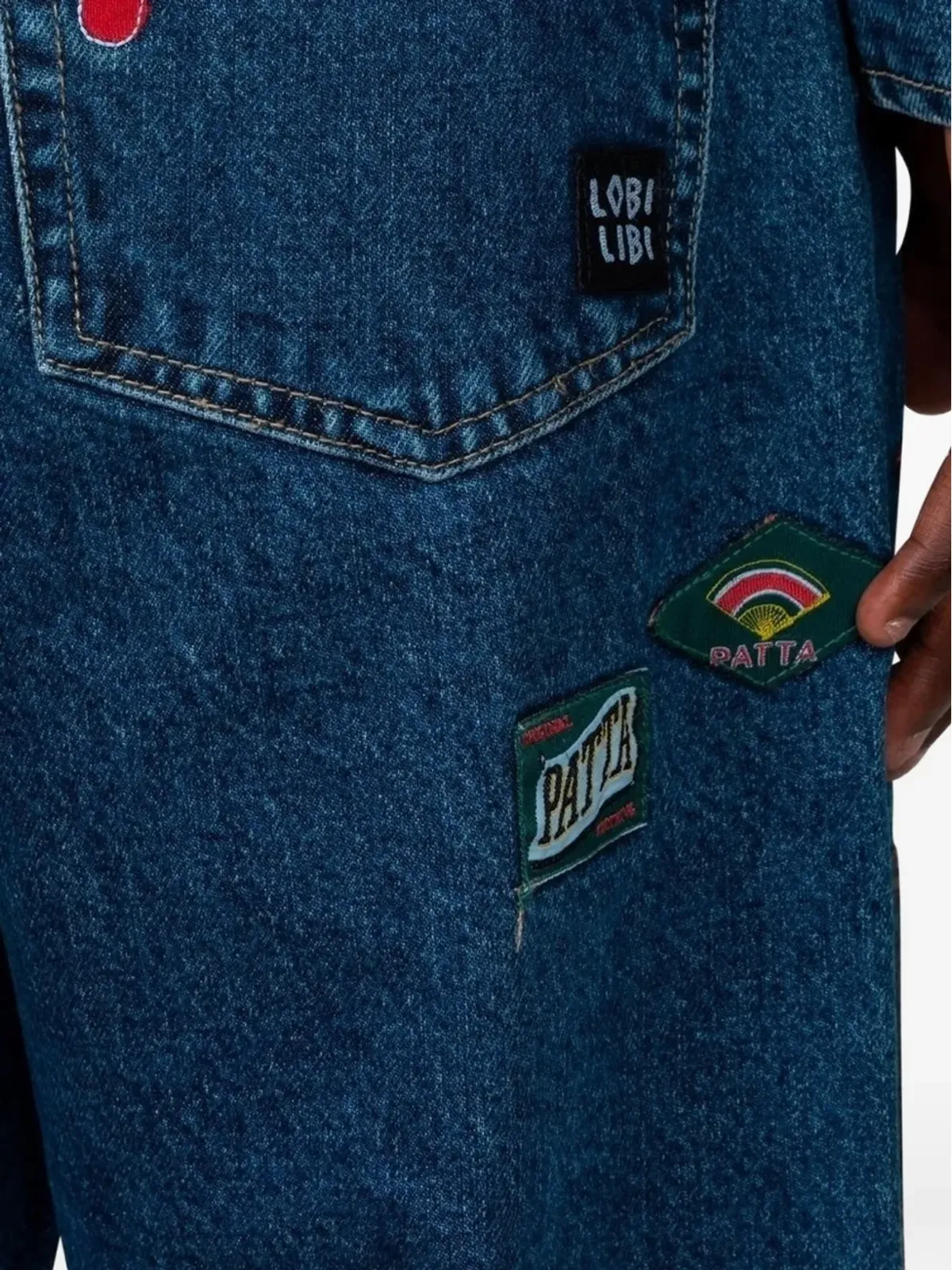 PATTA パッチワーク柄ラベル付きパンツ - 画像4