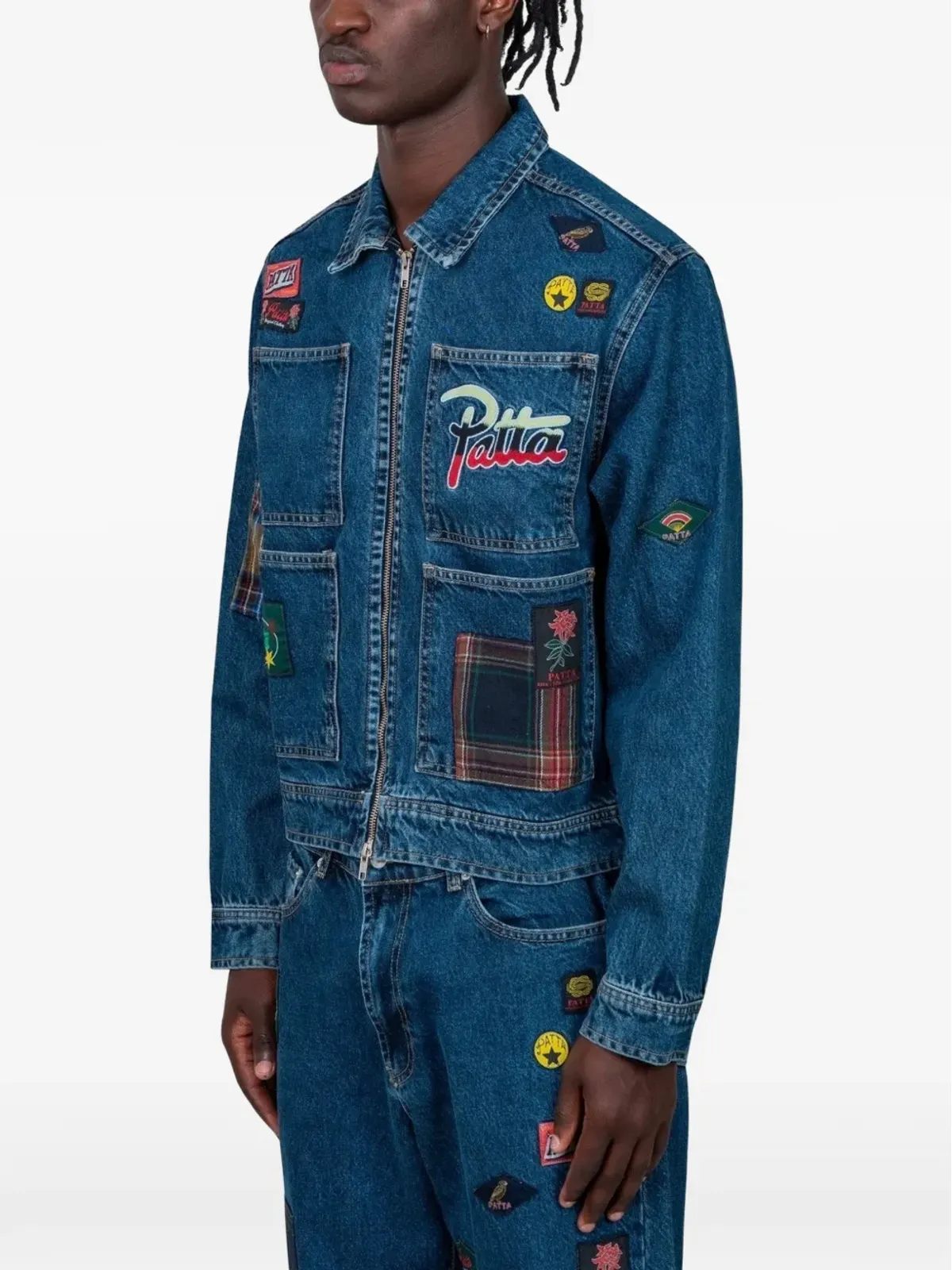 PATTA パッチワークポケットデニムジャケット - ブルー - 画像2