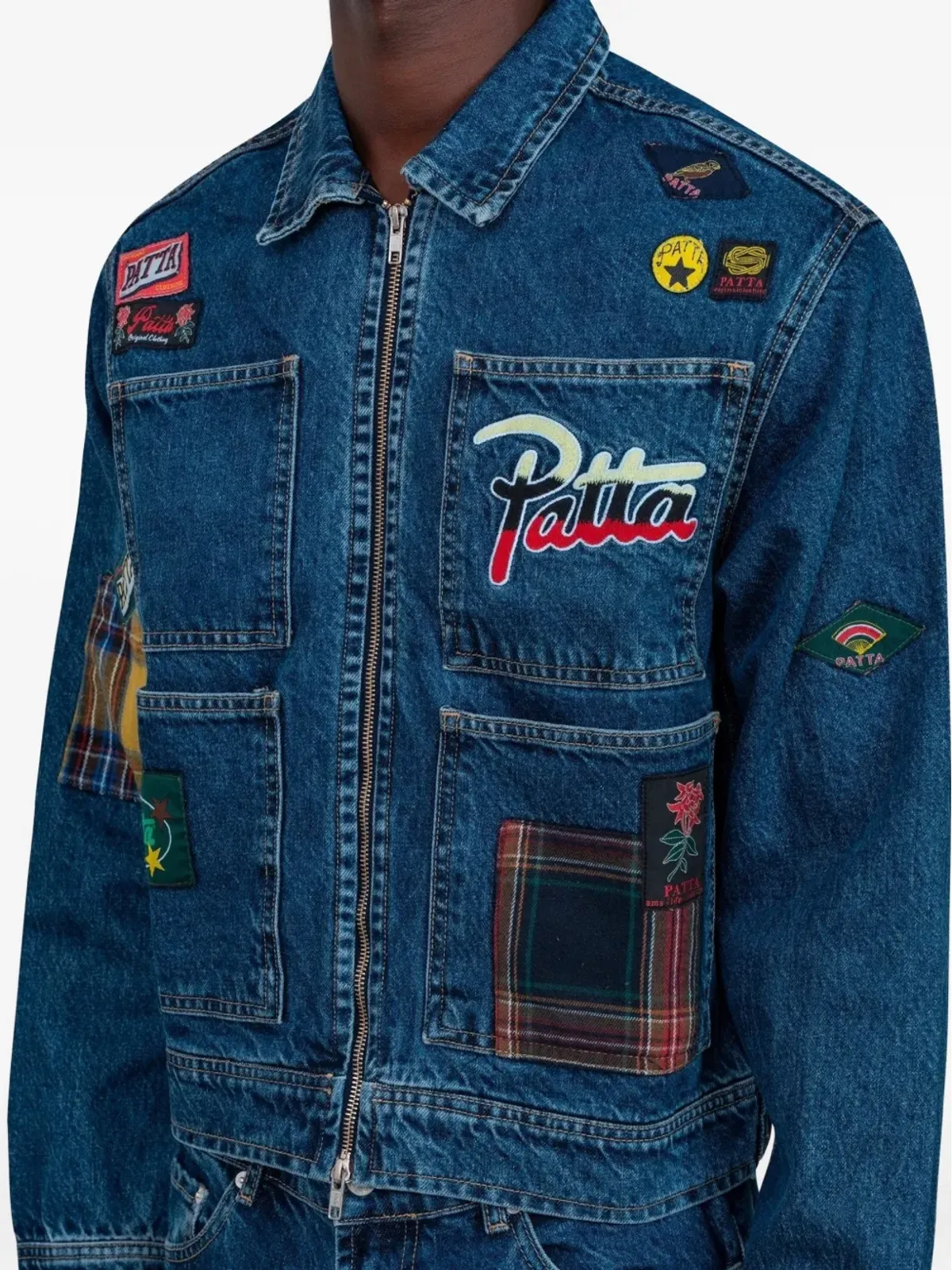 PATTA パッチワークポケットデニムジャケット - ブルー - 画像4