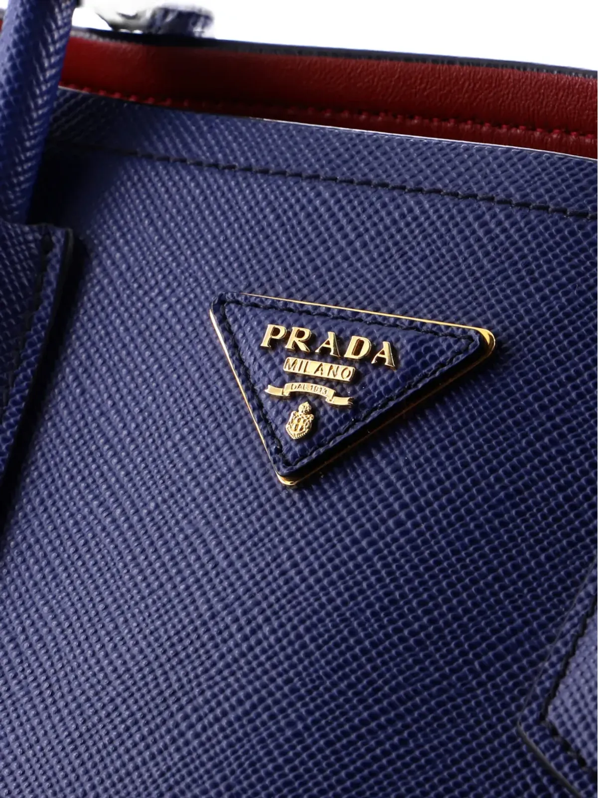Prada Pre-Owned キュイール ダブル サフィアーノ レザー ミディアム トートバッグ - ブルー - 画像5