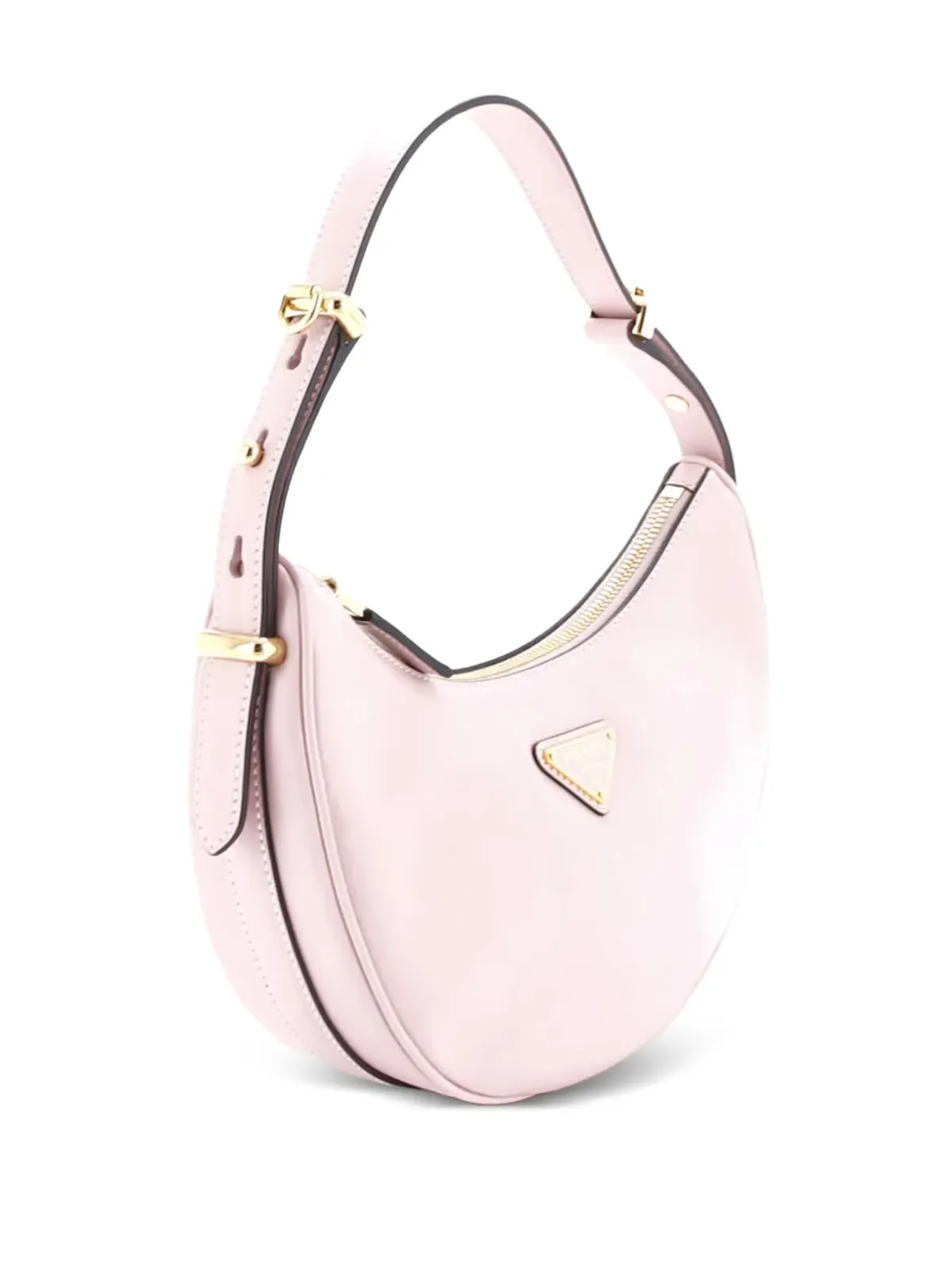 Prada ビンテージ アルク ハーフムーン レザー スモール ホーボーバッグ ピンク - 画像3