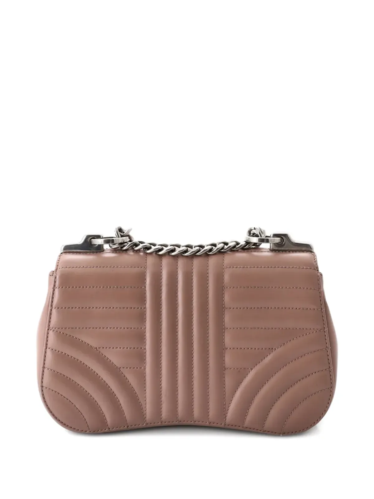 Prada ビンテージ Curved Flap Chain Diagramme Quilted Leather ミニショルダーバッグ - ピンク - 画像2