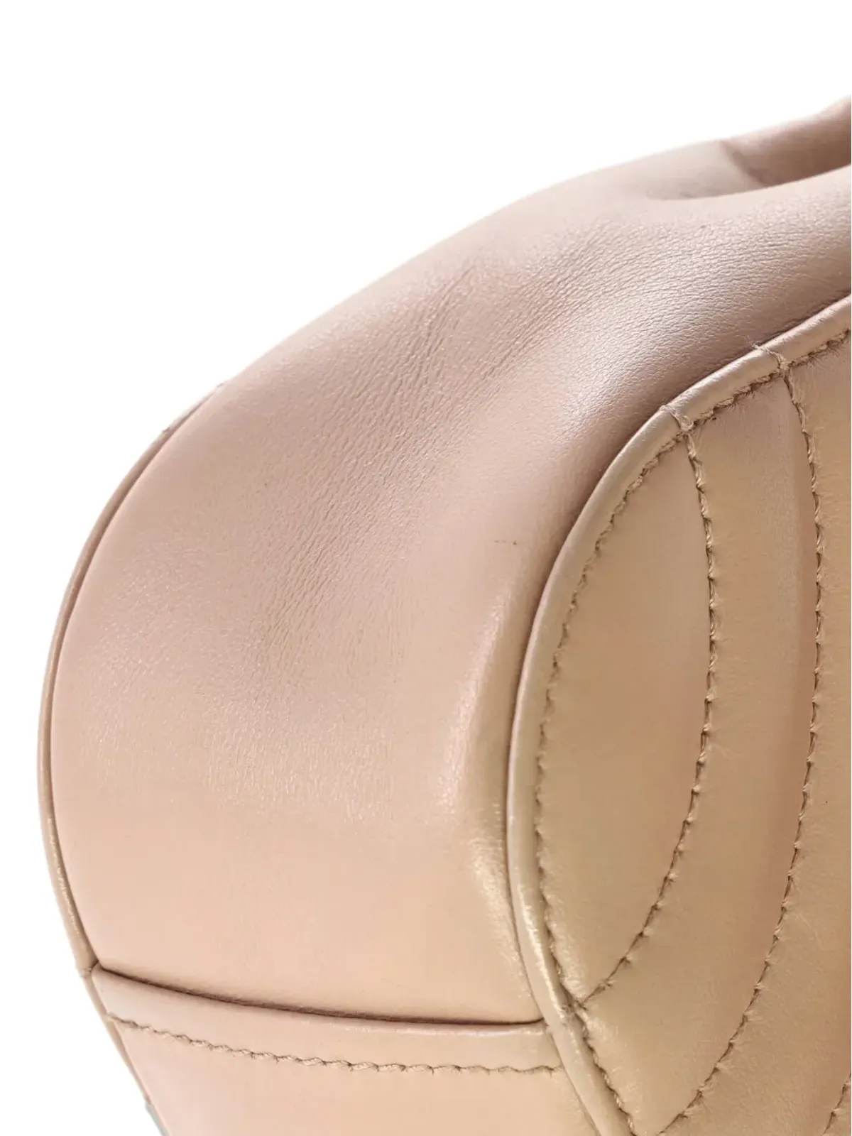 Prada ビンテージ Curved Flap Chain Diagramme Quilted Leather ミニショルダーバッグ - ピンク - 画像4