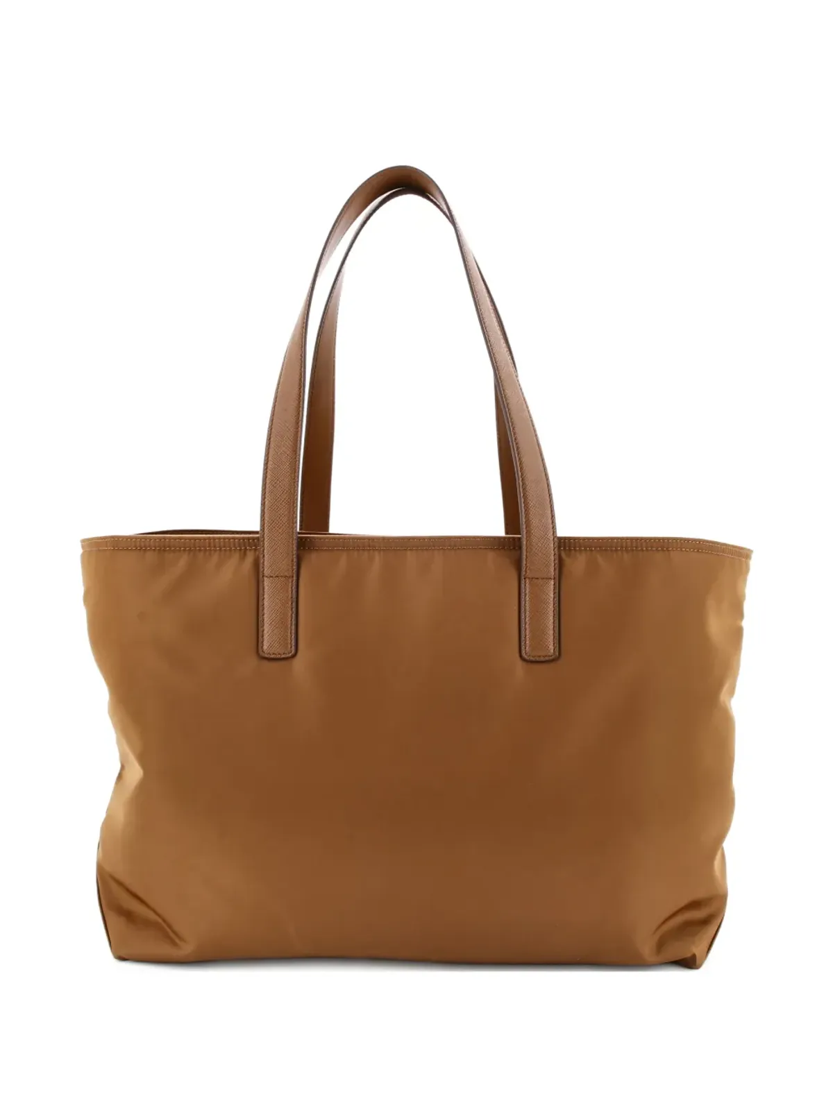 Prada ビンテージ Re-Edition 1978 ポケット Re-Nylon サフィアーノレザー トートバッグ - ブラウン - 画像2