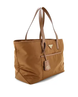 Prada ビンテージ Re-Edition 1978 ポケット Re-Nylon サフィアーノレザー トートバッグ - ブラウン - サムネイル3