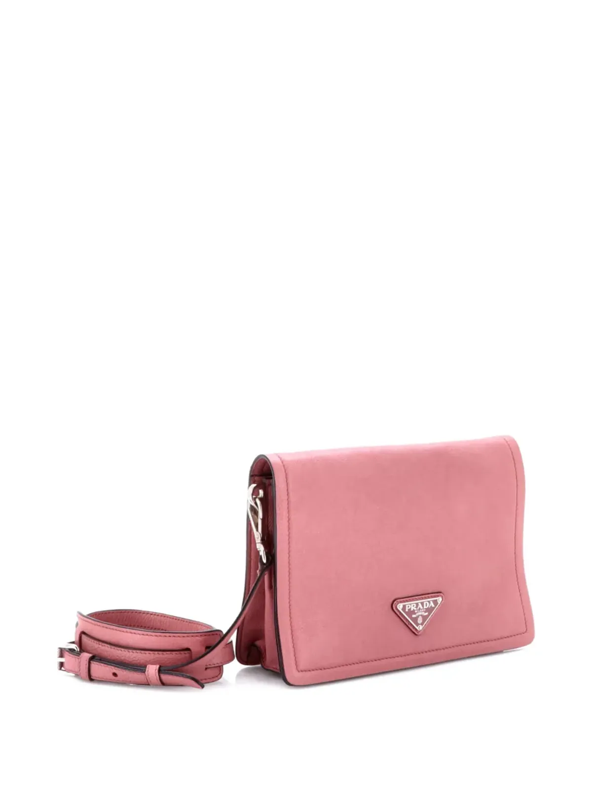 Prada ビンテージ フルフラップ グラスカーフ 小型ショルダーバッグ - ピンク - 画像3