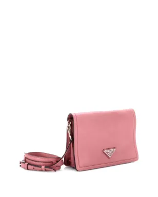 Prada ビンテージ フルフラップ グラスカーフ 小型ショルダーバッグ - ピンク - サムネイル3
