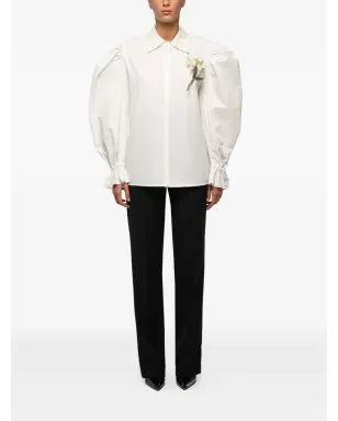 ANOUKI floral-appliqué shirt - サムネイル2
