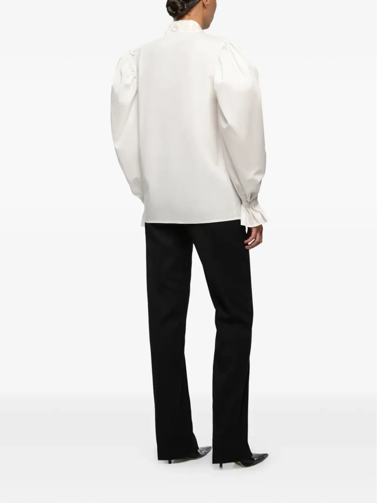 ANOUKI floral-appliqué shirt - 画像3