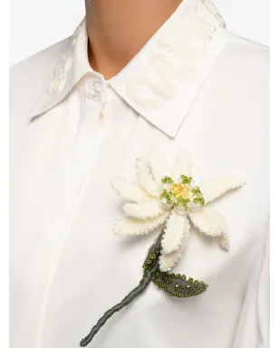 ANOUKI floral-appliqué shirt - サムネイル4