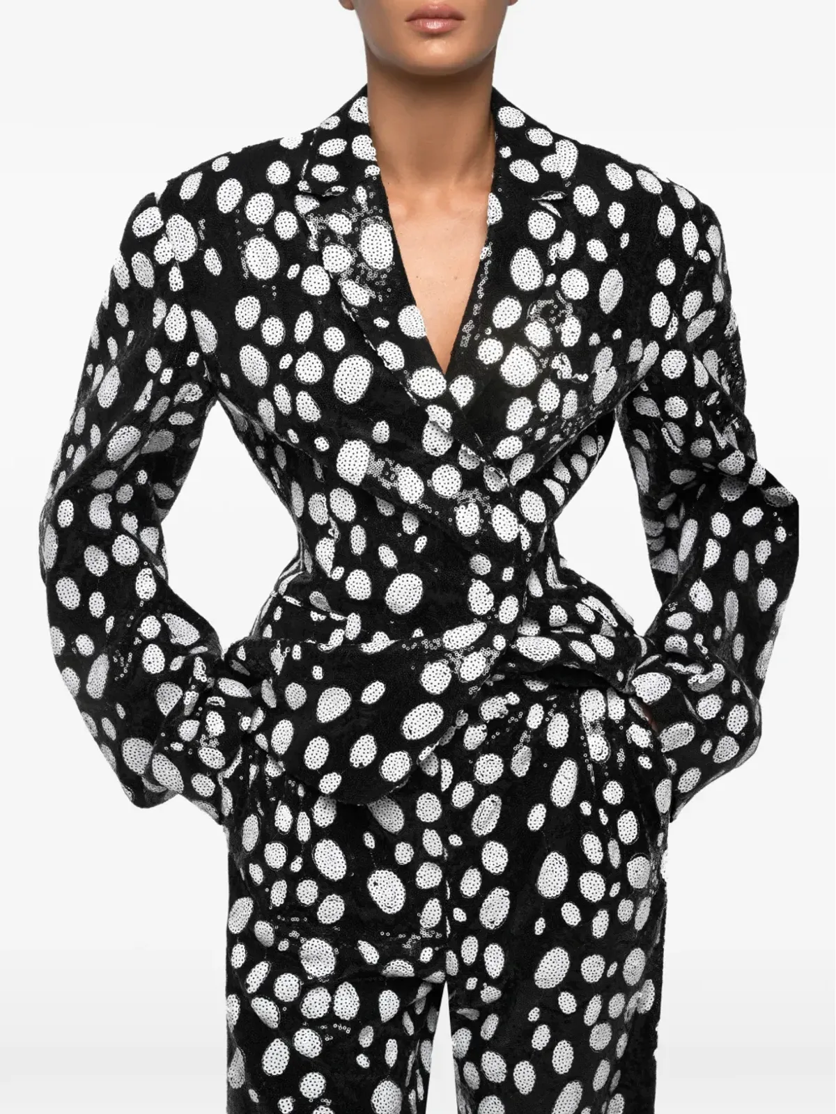 ANOUKI sequinned suit - Black - 画像5
