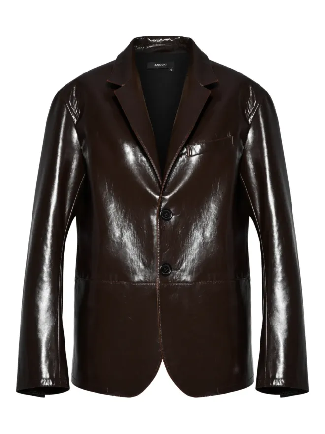 ANOUKI ANOUKI フェイクレザー ブレザーの商品画像